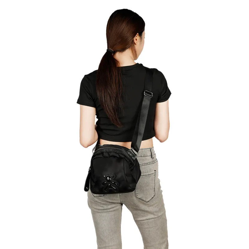 ANDSEEYOU Oxford Crossbody Bags Women's Black-1
