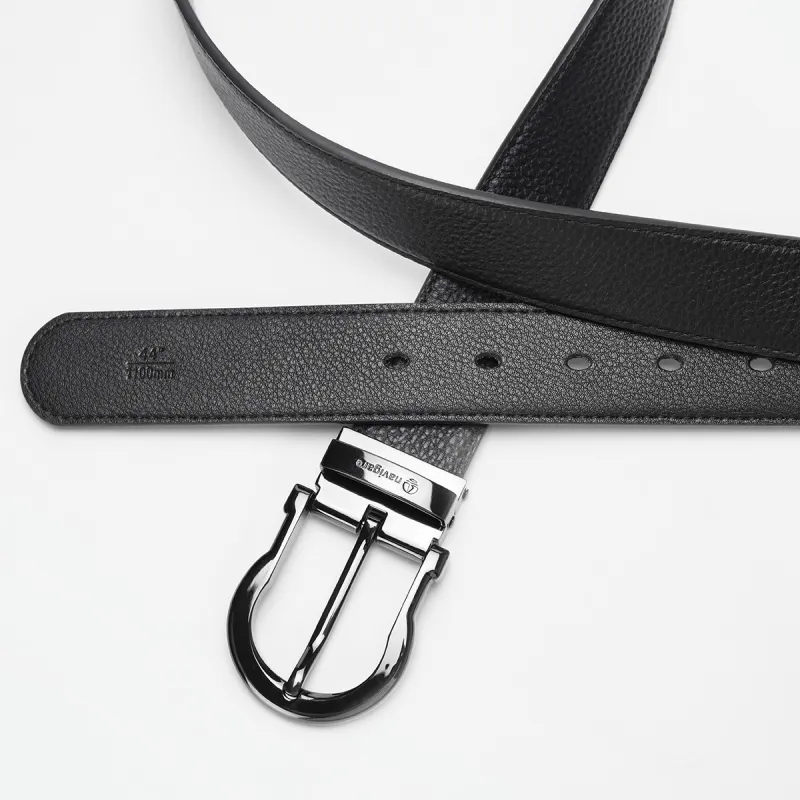 NAVIGARE Cow Leather Belts Men's Width 3.4cm-3