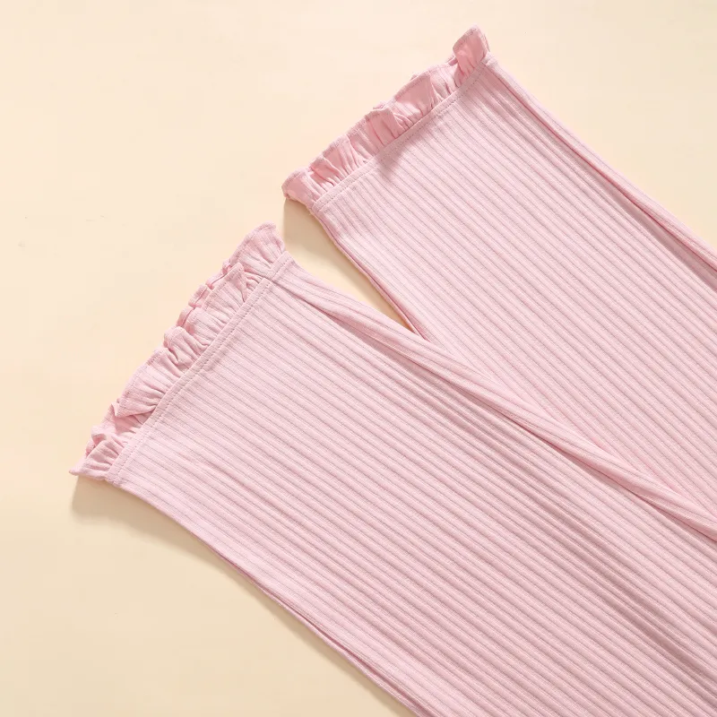 FENTENG Pajama Set Women's Pastel Pink-7