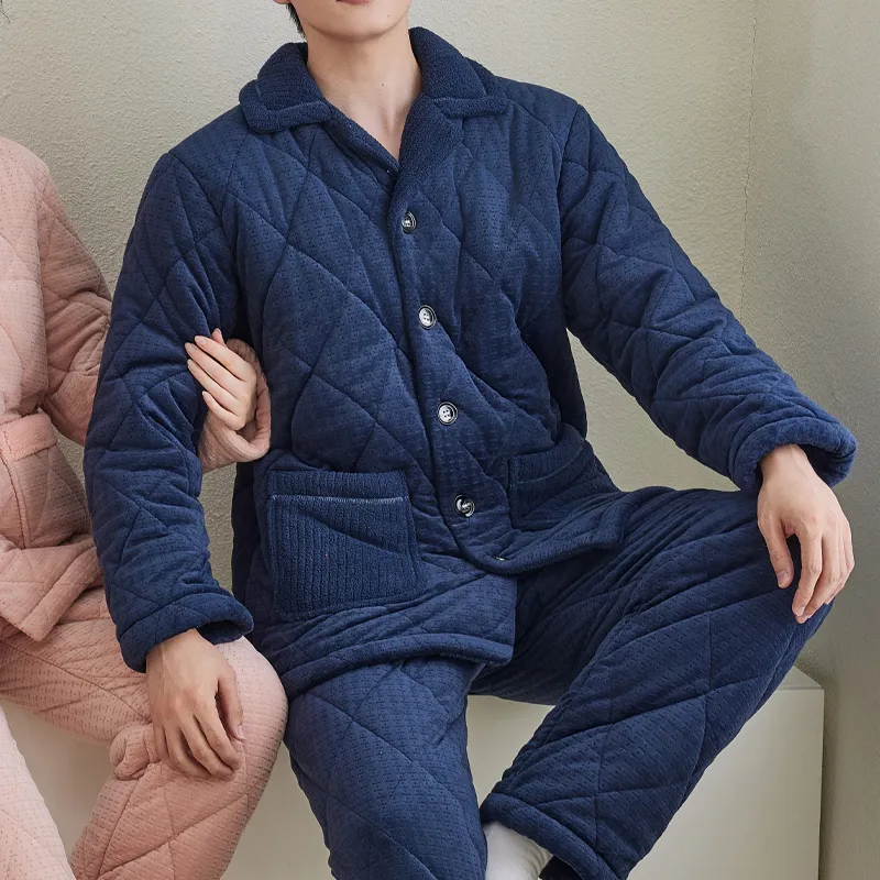 FENTENG Pajama Set Men's Sapphire Blue-3