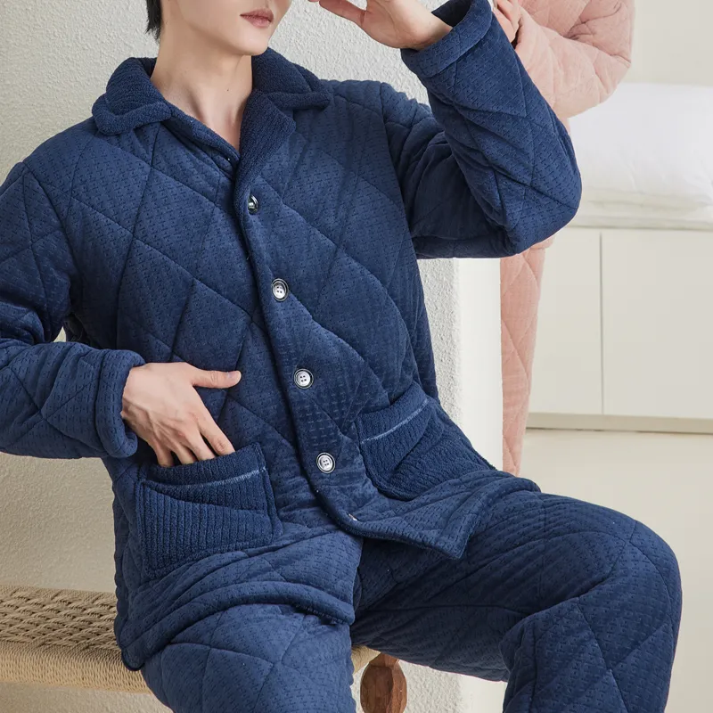 FENTENG Pajama Set Men's Sapphire Blue-4