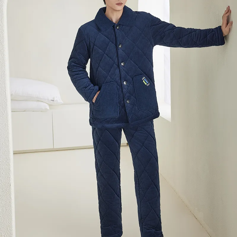 FENTENG Pajama Set Men's Sapphire Blue-1