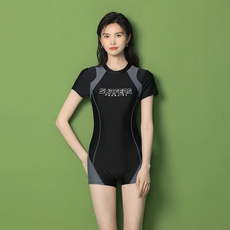 Hao Zhilang One piece Swimsuit Women's Twilight Black-3