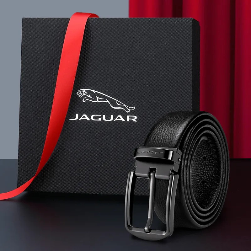 JAGUAR Cow Leather Belts Men's Width 3.4cm-4