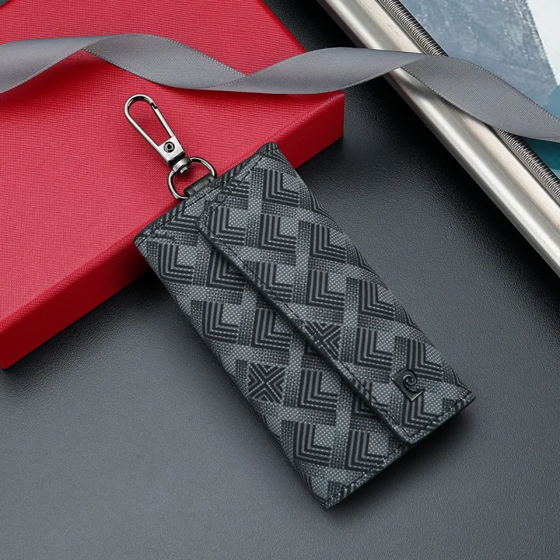 PIERRE CARDIN Fabric Key Pouch Men's Gray-6