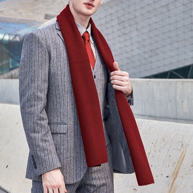 PIERRE CARDIN Wool Knit Scarves Men's-3