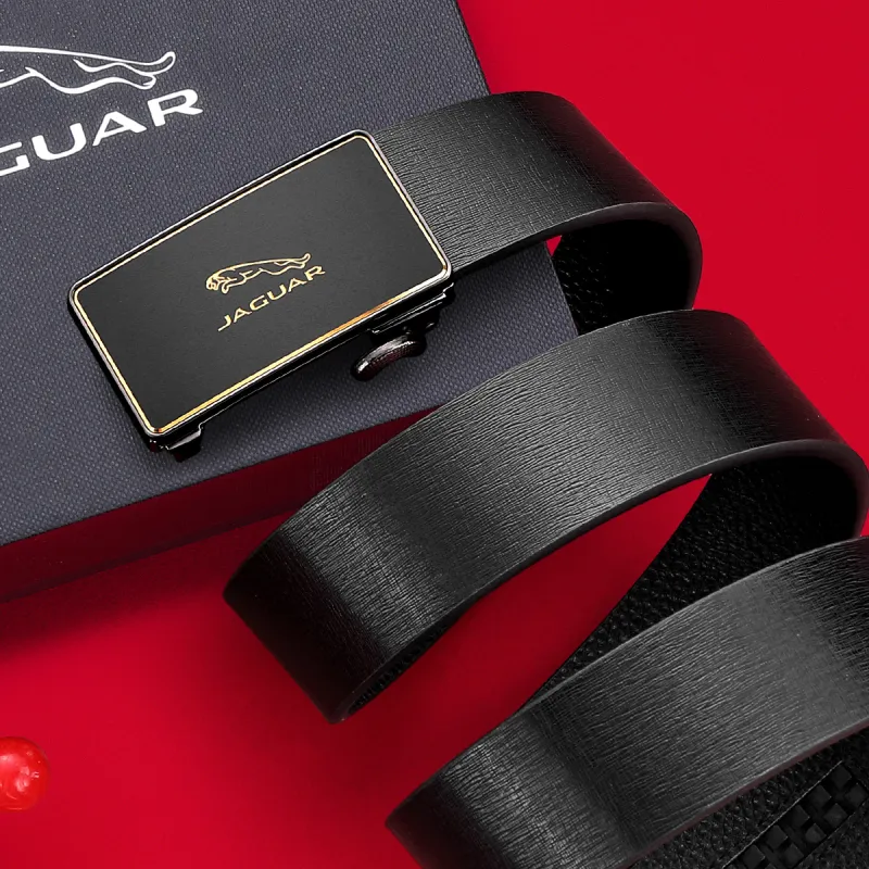 JAGUAR Top Grain Cow Leather Belts Men's 3.4cm-4