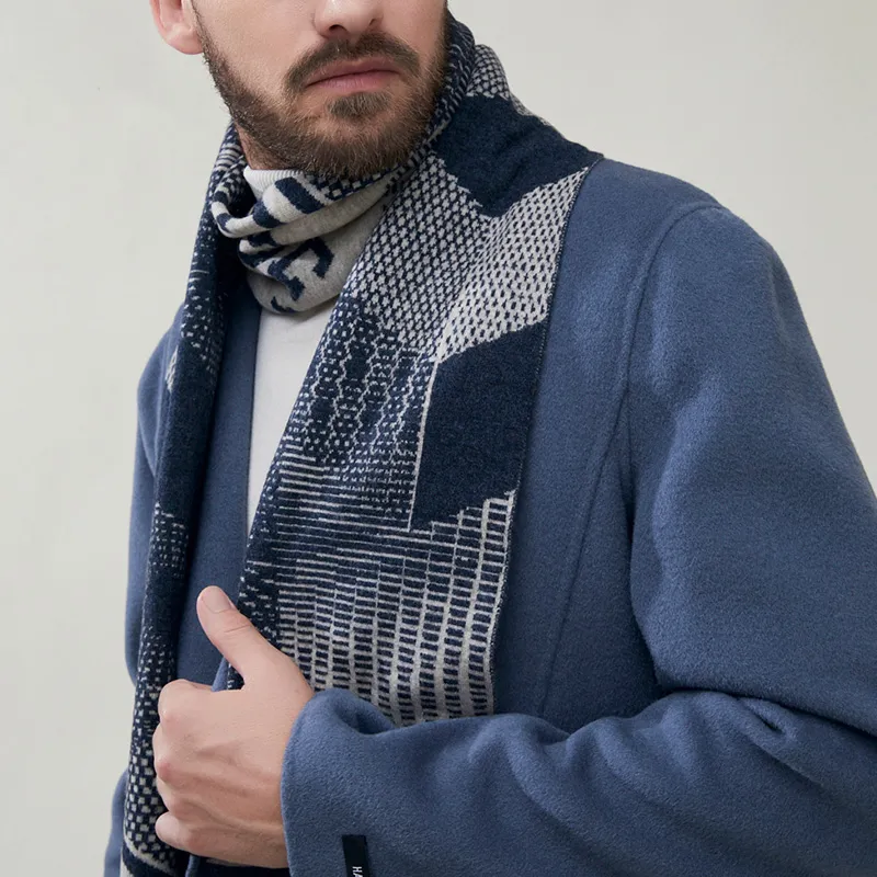 PIERRE CARDIN Wool Knit Scarves Men's-1