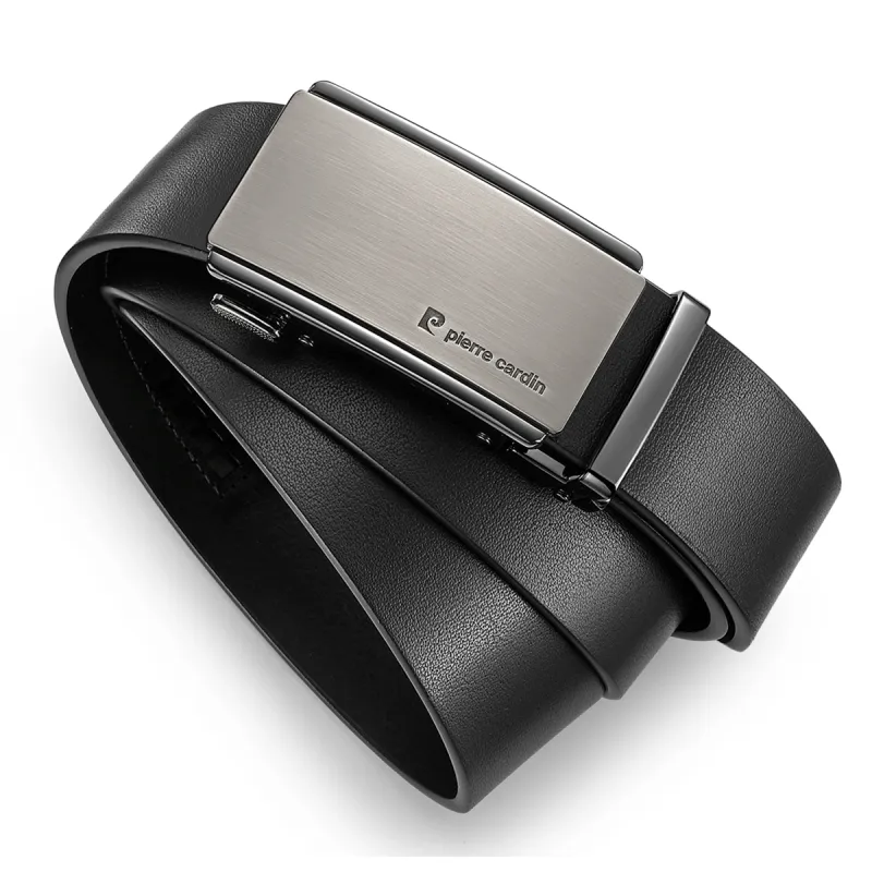 PIERRE CARDIN Top Grain Cow Leather Belt Gift Box Set Men's 3.45CM-3