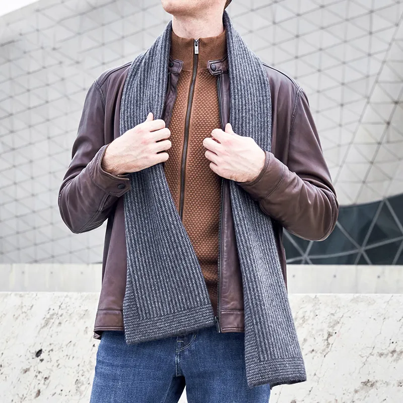 PIERRE CARDIN Cashmere Knit Scarves Men's-7