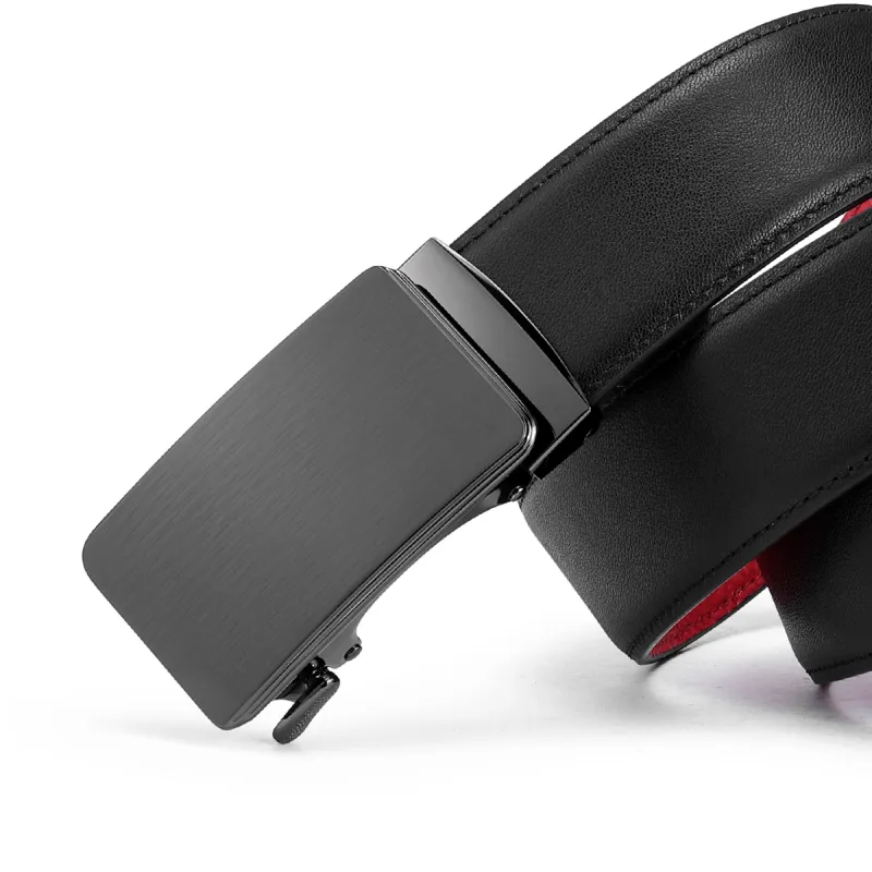 PIERRE CARDIN Cow Head Leather Belts Men's 3.6CM-3
