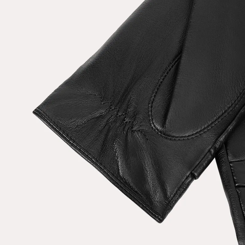 PIERRE CARDIN Sheepskin Gloves Women's Black-1
