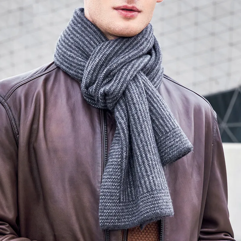 PIERRE CARDIN Cashmere Knit Scarves Men's-3
