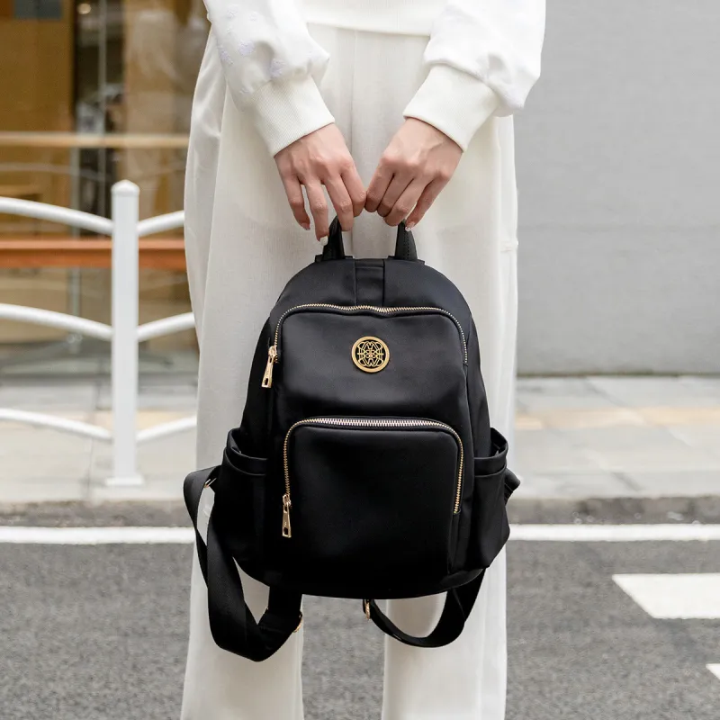 PIERRE CARDIN Fabric Commute Travel Multifunction Backpack Regular Women's Black-3