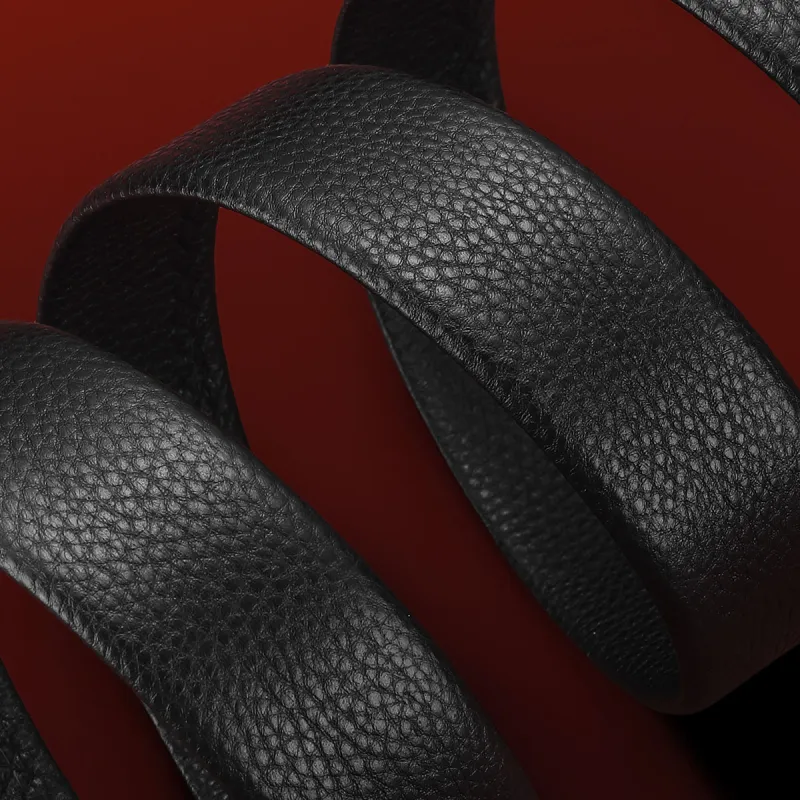 PIERRE CARDIN The First Layer Of Cowhide Is Genuine Leather Belts Men's Black 3.6CM-5