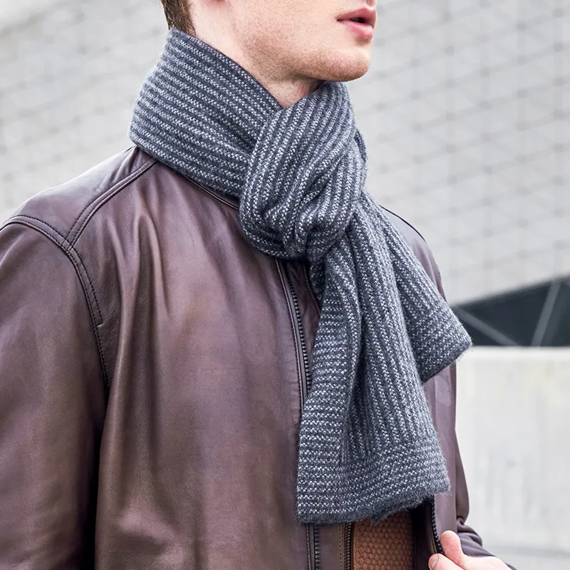 PIERRE CARDIN Cashmere Knit Scarves Men's-9
