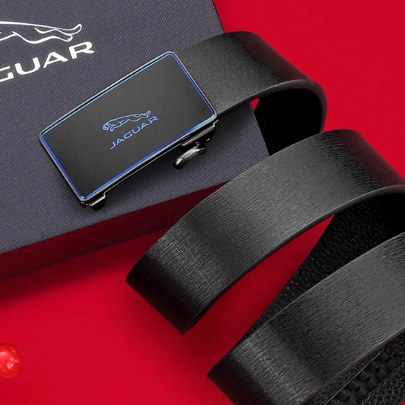 JAGUAR Top Grain Cow Leather Belts Men's 3.4cm-4