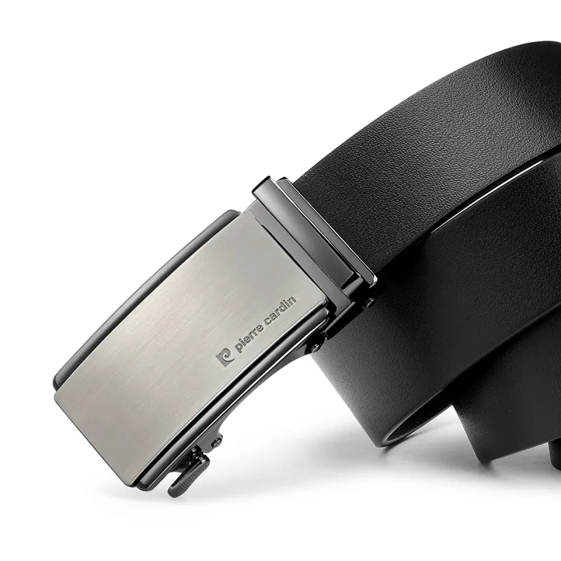 PIERRE CARDIN Top Grain Cow Leather Belt Gift Box Set Men's 3.45CM-1