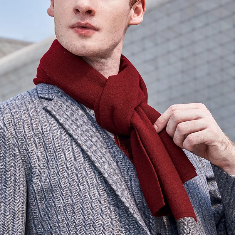 PIERRE CARDIN Wool Knit Scarves Men's-1