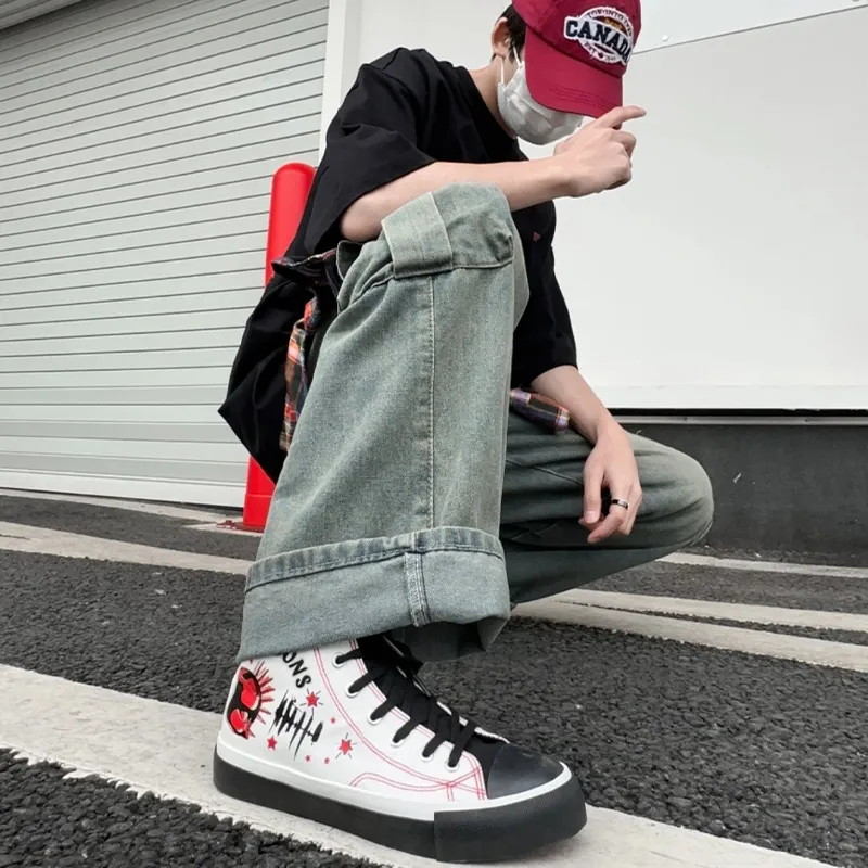 LAZY BONS Height Increasing Abrasion Resistant Lightweight High Top Canvas Shoes Unisex-14
