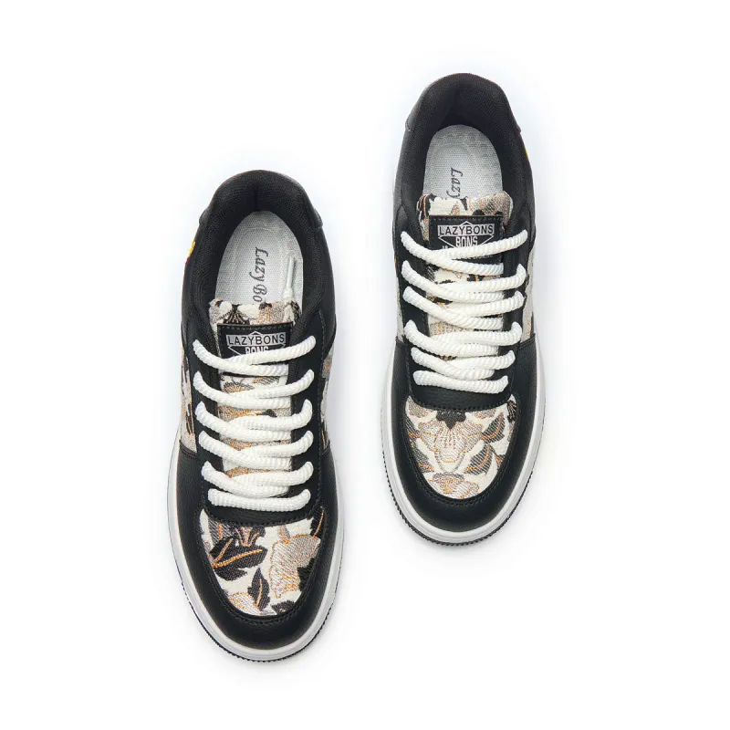 LAZY BONS Slip Resistant, Abrasion Resistant, Breathable, Height Increasing Low Top Skateboard Shoes Unisex-11