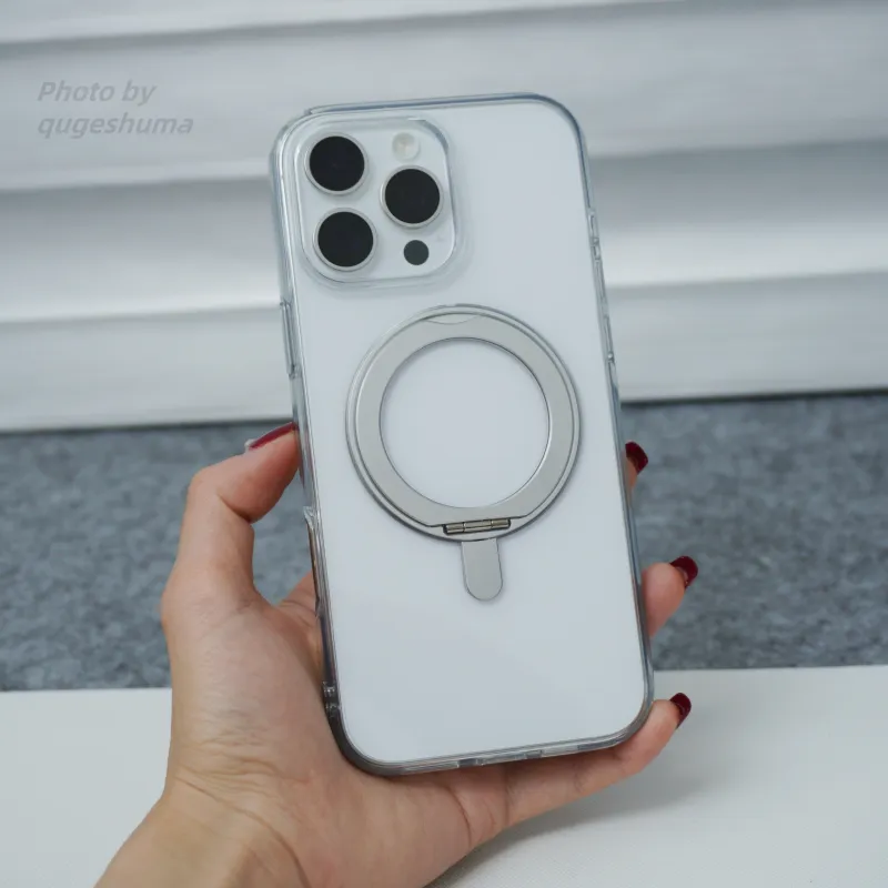 PENGKEXING PC Material 360° Pivot Shell Matte Magnetic Phone Cases Compatible With IPhone 16 Pro Max/15/14/13-9