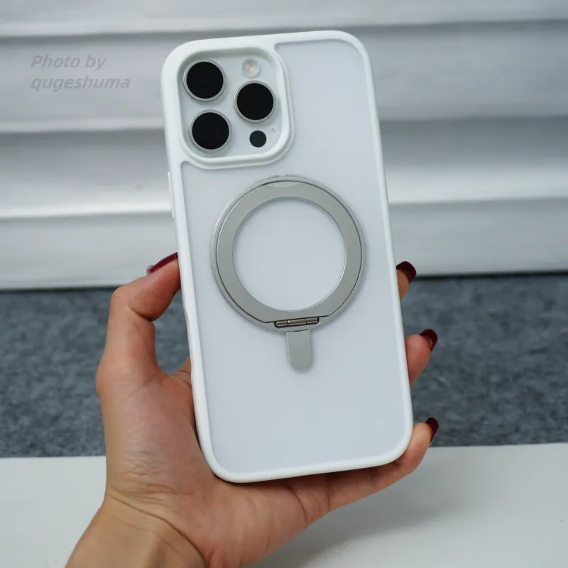 PENGKEXING PC Material 360° Pivot Shell Matte Magnetic Phone Cases Compatible With IPhone 16 Pro Max/15/14/13-7