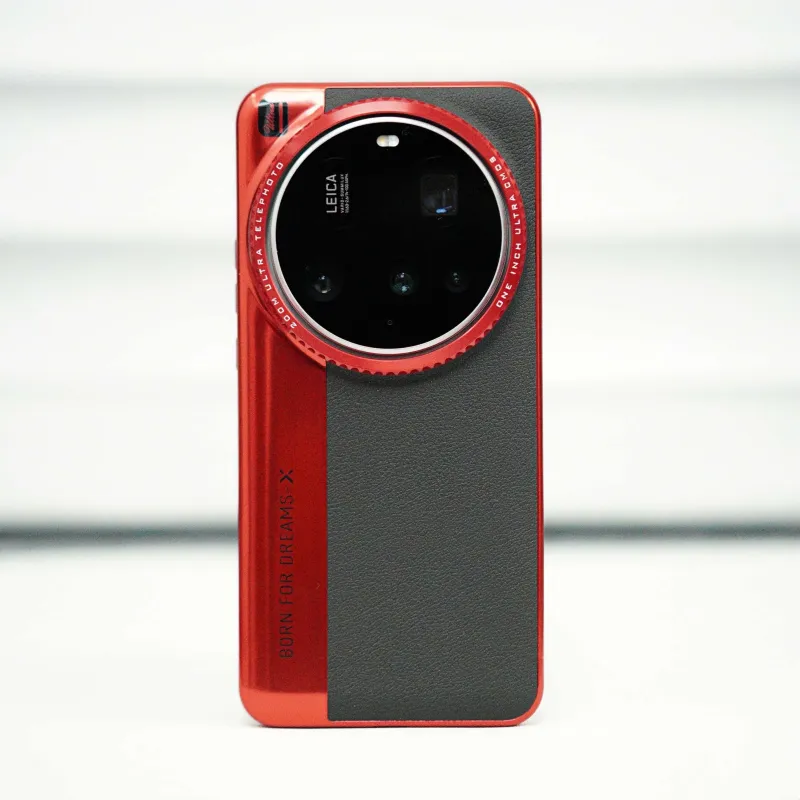 PENGKEXING PC Material Red Gold Plated Leica Phone Cases Compatibility With Xiaomi 15 Ultra Trendy And Cool-1