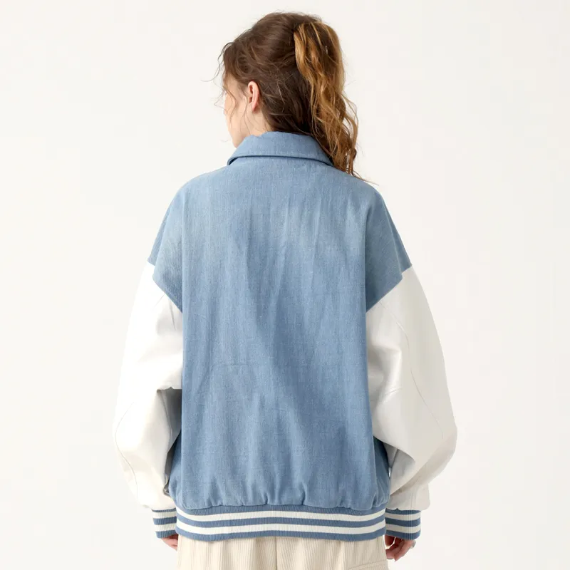 BTK Baseball Jacket Unisex Light Blue-3