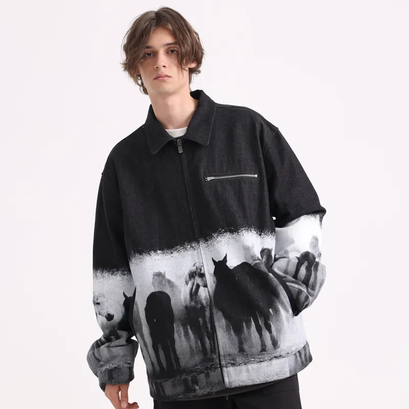 BTK Denim Jackets Unisex Black-2