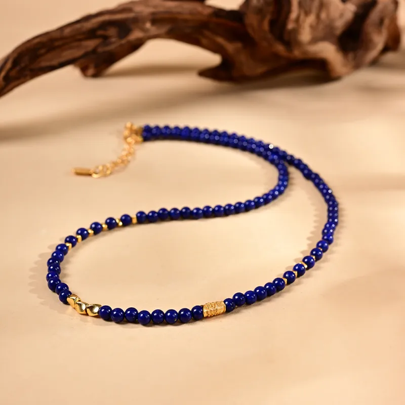Palace And Amulet Lapis Lazuli Necklaces Unisex-3
