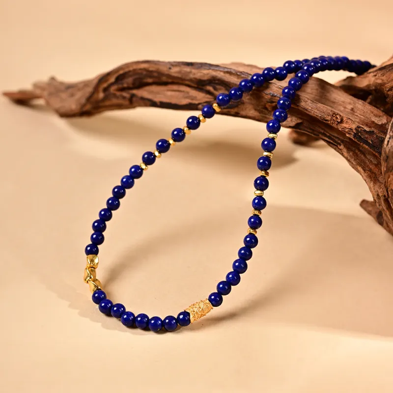 Palace And Amulet Lapis Lazuli Necklaces Unisex-1