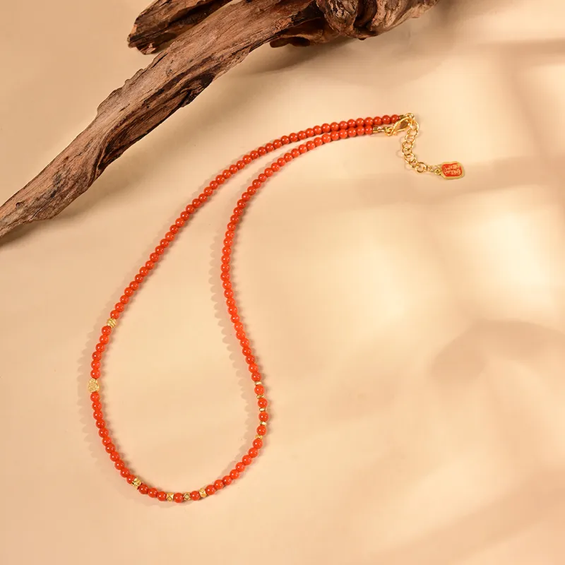 Palace And Amulet Southern Red Agate Necklaces Women's-2