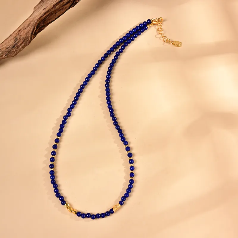 Palace And Amulet Lapis Lazuli Necklaces Unisex-2
