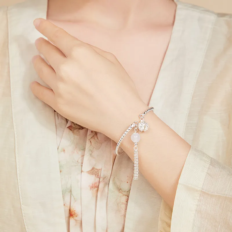 Huaying S999 Fine Silver Bangles Women's Good Luck-4