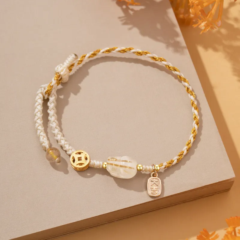 Huaying Rutilated Quartz Bracelets Unisex Good Luck-8