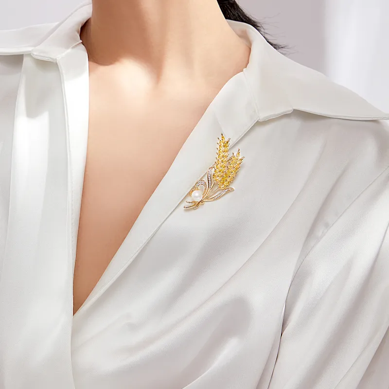 Huaying Zircon Brooches Women's-4