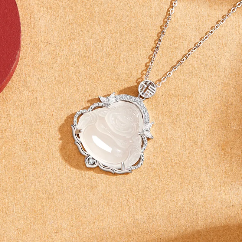 Huaying S925 Silver Necklace For Women's Women's Good Luck-6