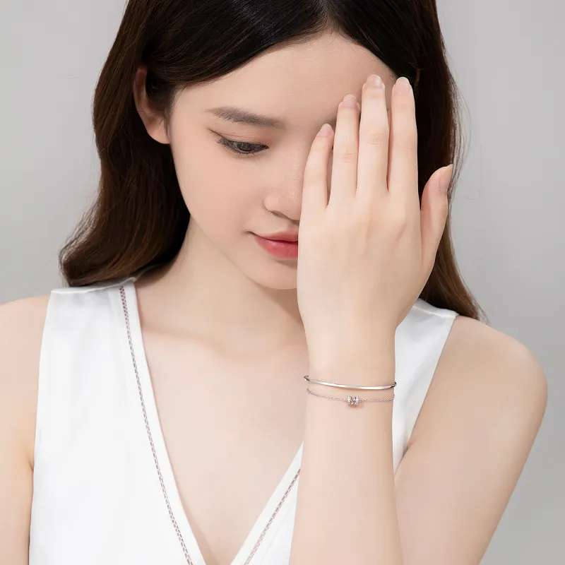 Huaying 999 Fine Silver Pure Silver Bracelets Women's-1