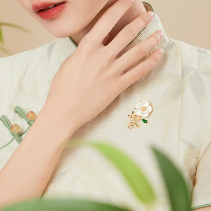 Huaying White Mother Of Pearl Brooches Women's-4