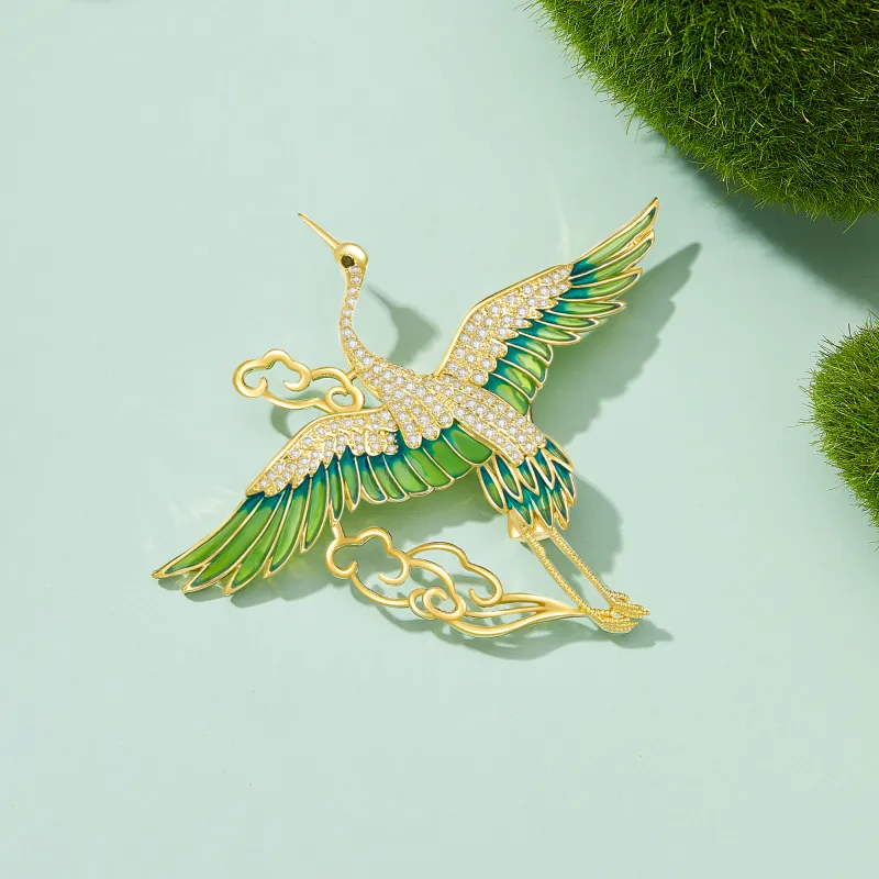 Huaying Zircon Brooches Women's-5