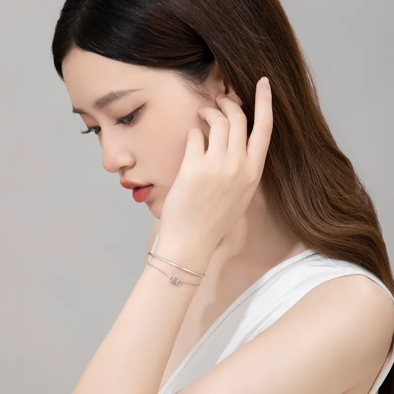Huaying 999 Fine Silver Pure Silver Bracelets Women's-5