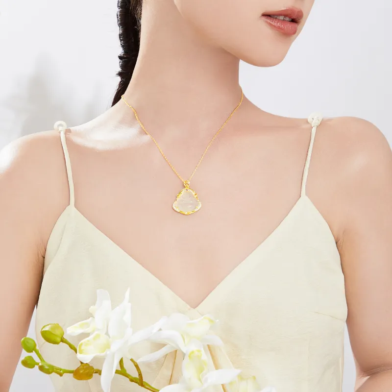 Huaying S925 Silver Necklace For Women's Women's Good Luck-5