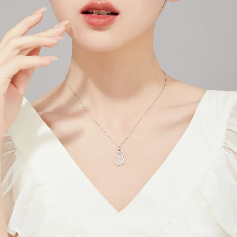 Huaying S925 Silver Comes With Necklace For Girl Women's Good Luck-4