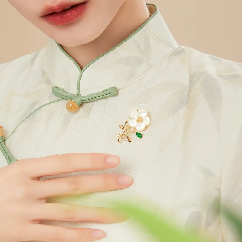 Huaying White Mother Of Pearl Brooches Women's-1