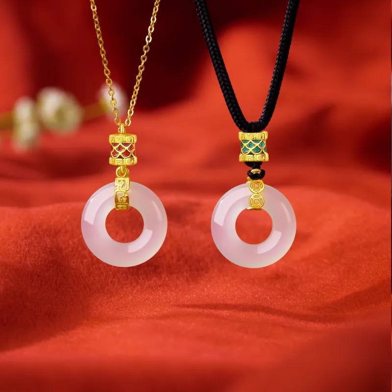 Huaying Chalcedony Jade Necklaces Unisex-7