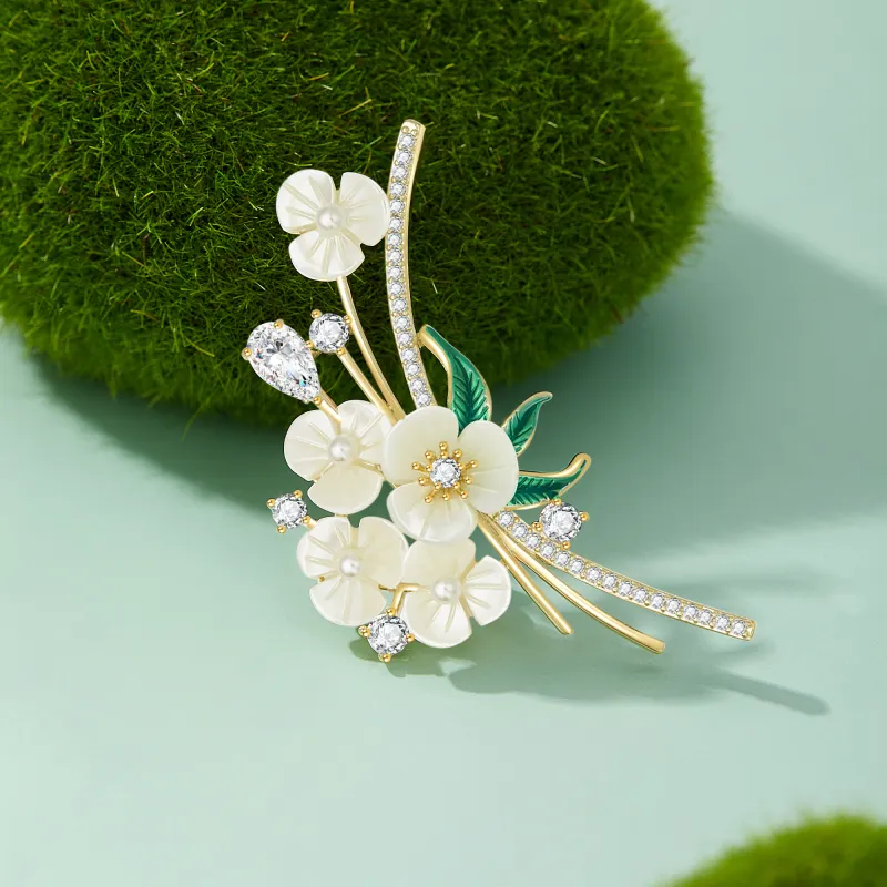 Huaying Zircon Brooches Women's-3