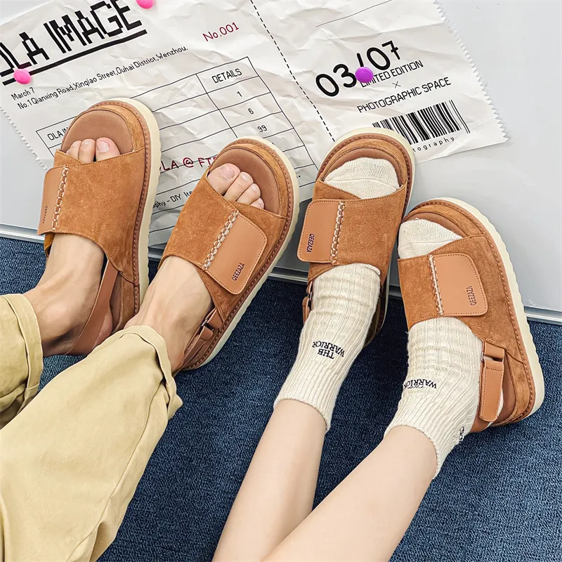 SOBB Beach Sandals Unisex Black/Chestnut/Sand-5