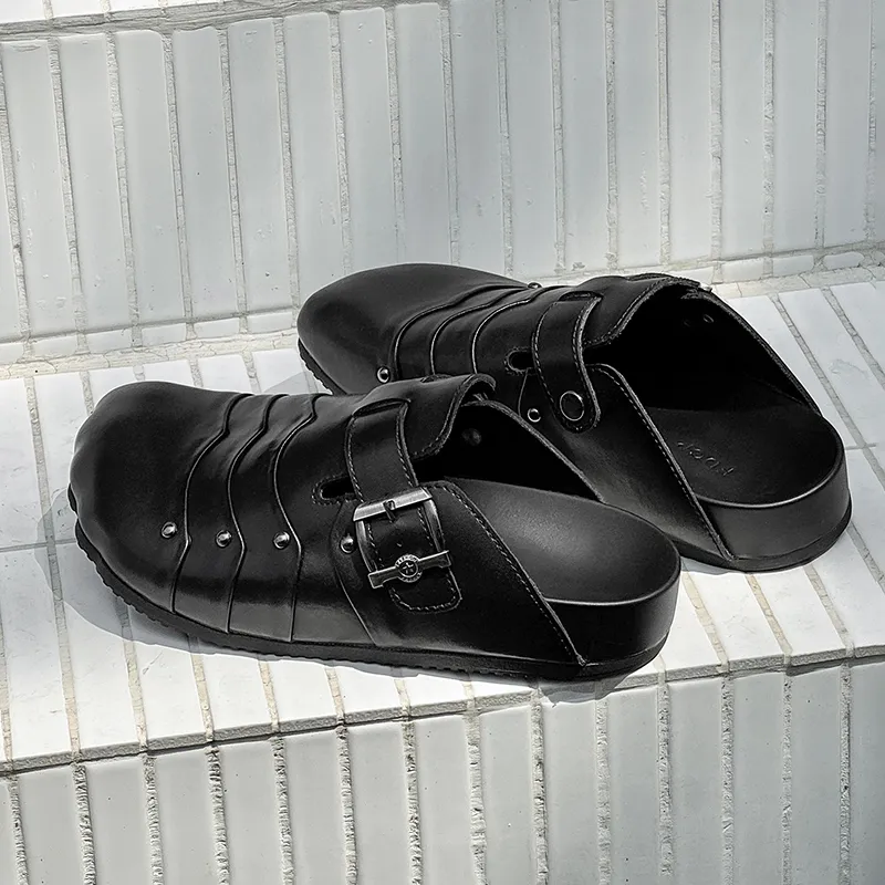SOBB Abrasion Resistant Slip Resistant Closed Toe Slippers Unisex Black-3