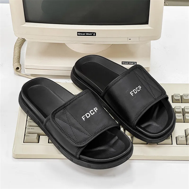 SOBB Rubber Sole Slip Resistant Abrasion Resistant Cushioning Slide Slippers Men's-1